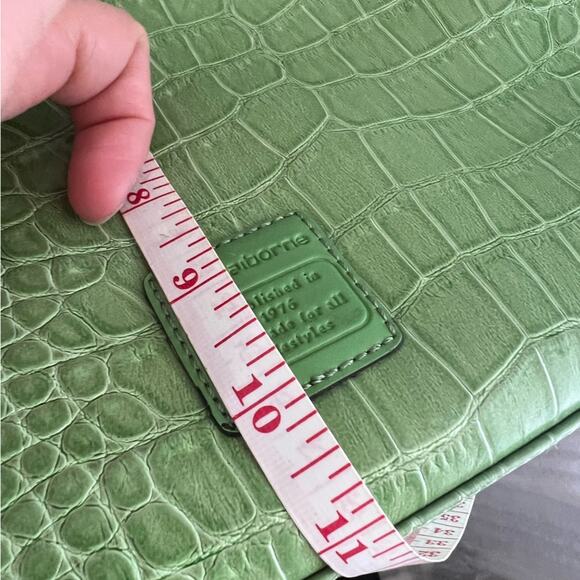 Vintage y2k crocodile embossed shoulder bag mint green tote spring - Picture 9 of 11